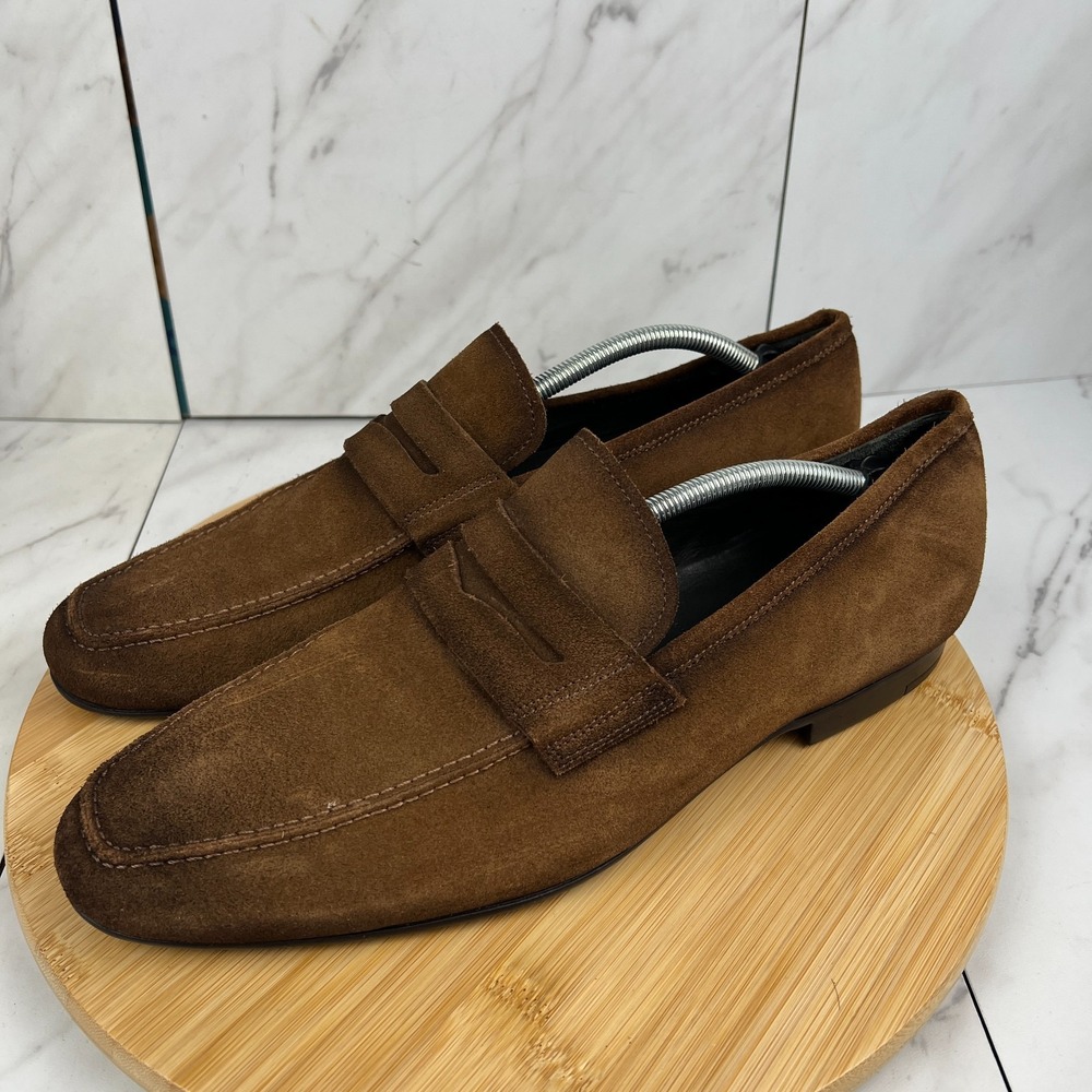 To Boot New York Corbin Mens Size 13 Brown Suede Penny Loafers Dress Shoe 341301 - Picture 3 of 12
